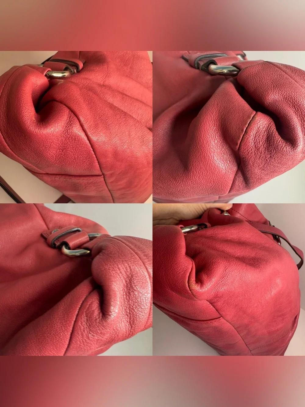 #425 Coach Ashley Leather Carryall Satchel Two-Way Bag